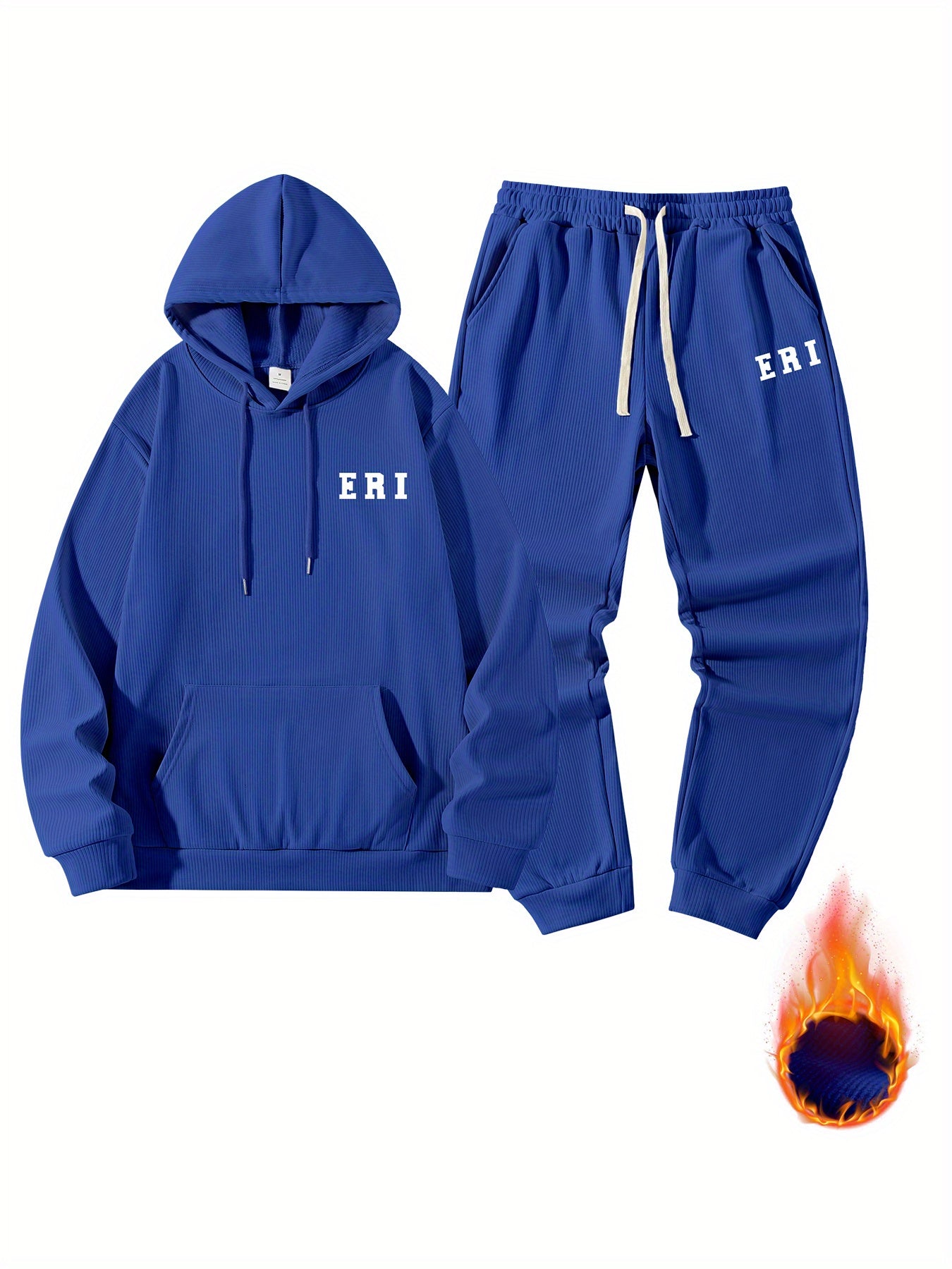 ERITREA Men's Hoodie and Sweatpants Set -Warm for Fall/Winter Sports and Outdoor Activities