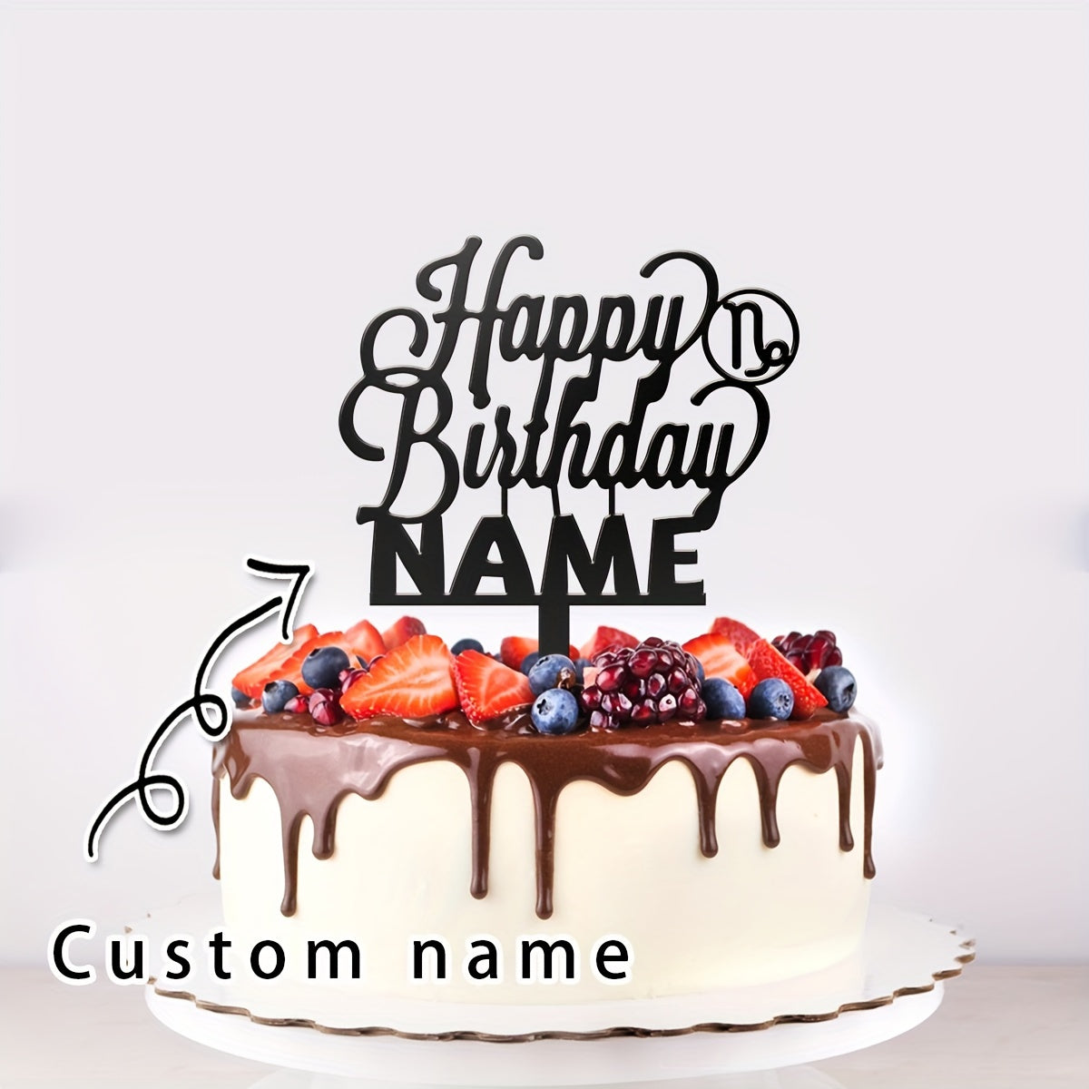 Custom Acrylic Cake Topper with Personalized Name_Your own name!