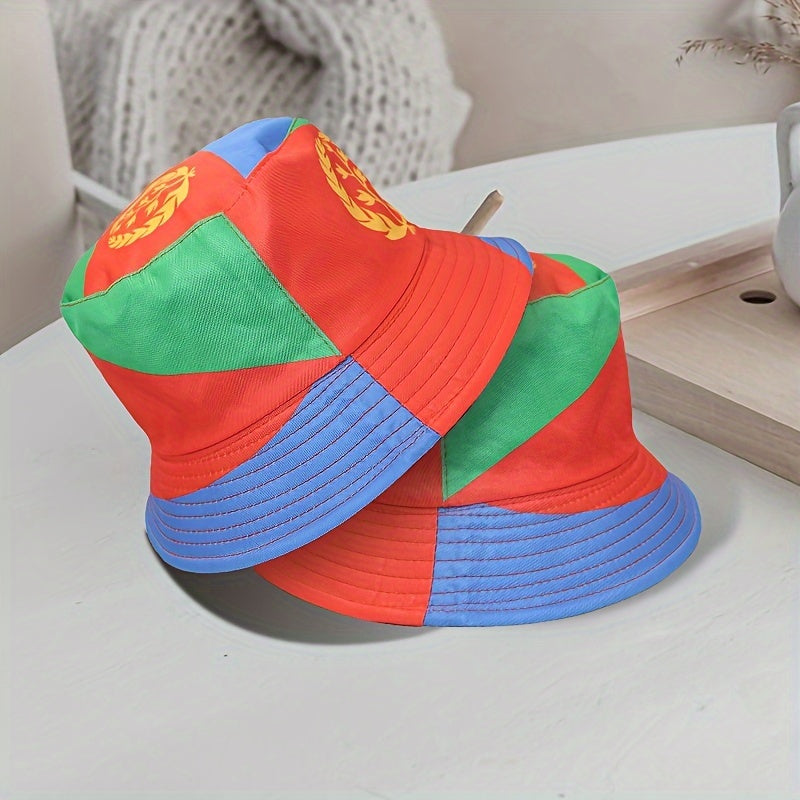Eritrean-Inspired Boho Bucket Hat for Men & Women