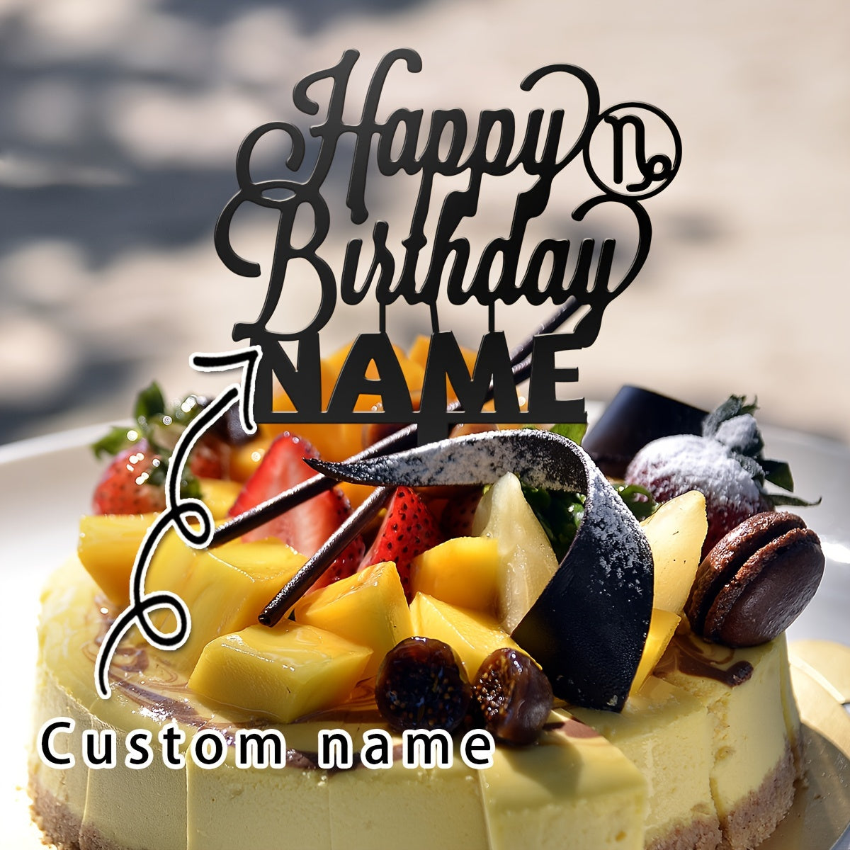 Custom Acrylic Cake Topper with Personalized Name_Your own name!