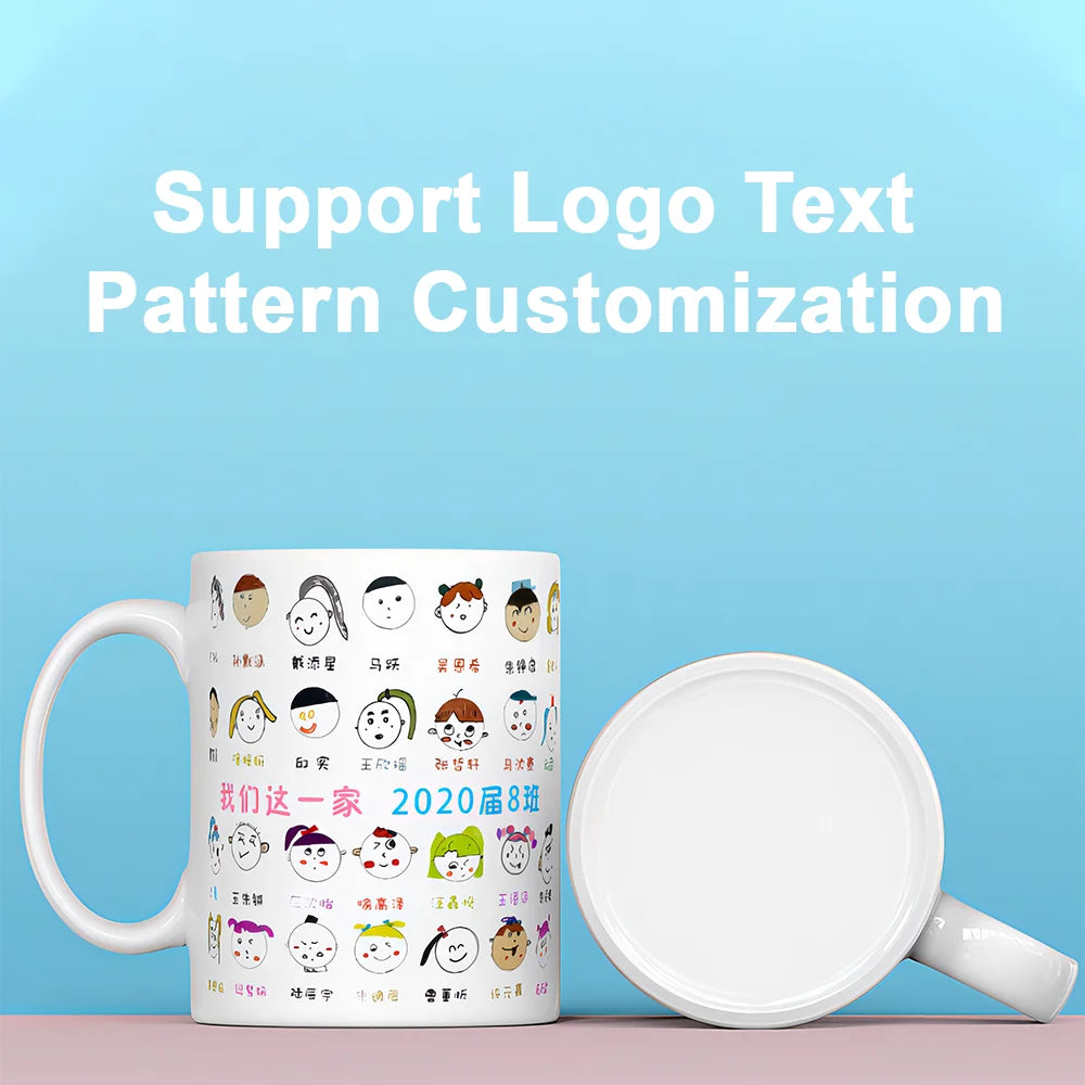Diy Custom 350ml Ceramic Mug Hd Print Personalized Picture Photo Logo Text Personalized Coffee Milk Cup Cute Gift Creative Gift