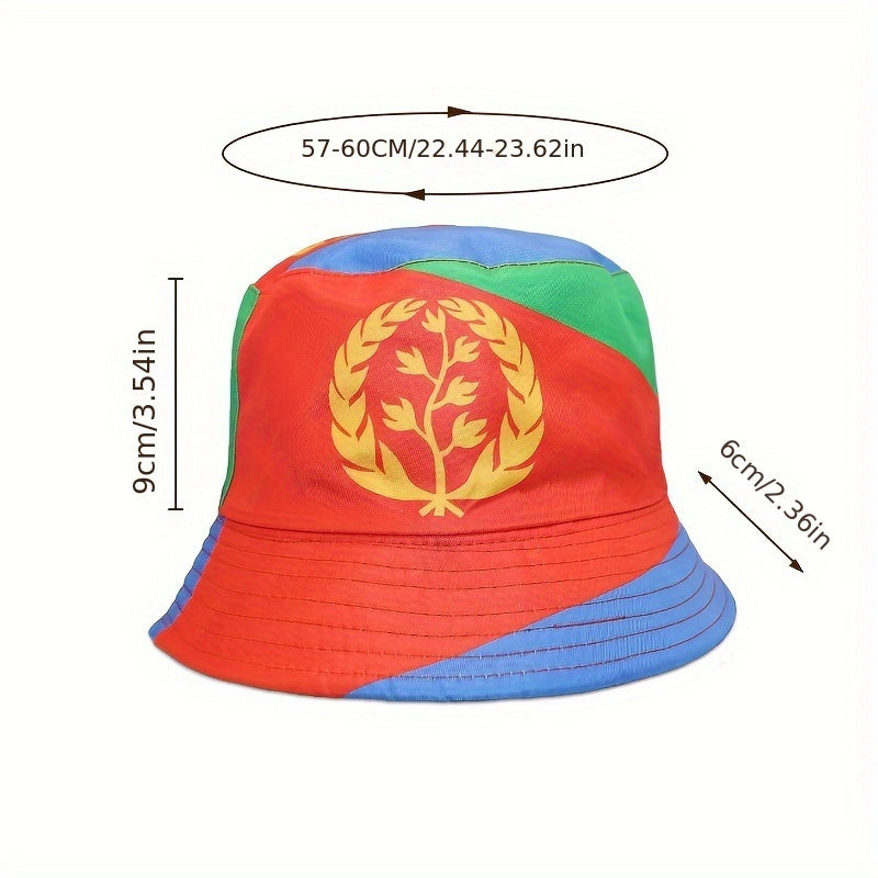 Eritrean-Inspired Boho Bucket Hat for Men & Women